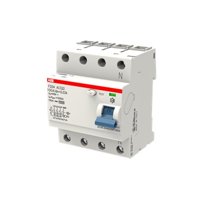 Ảnh của 2CSF204005R1900 - Cầu Dao Chống Dòng Rò 4P 100A 30mA (FH204 AC-100/0.03)