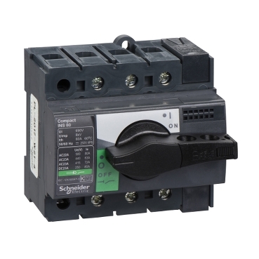 Ảnh của 28904 - Cầu Dao Cắt Tải Compact INS80 3P 80A tay vặn ngắn