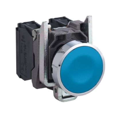 Ảnh của XB4BA61 - Nút Nhấn Kim Loại XB4 Ø22 Màu Xanh Dương 1NC
