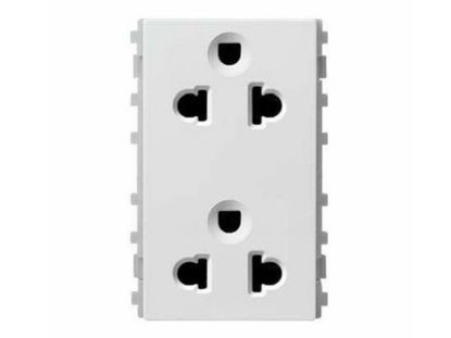 Ảnh của 84426LUES2_WE_G19 - Hạt Ổ Cắm Đôi 3 Chấu 16AX Size L Màu Trắng