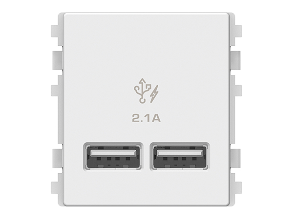 Ảnh của 8432USB_WE - Hạt Ổ Cắm USB 2 Port 2.1A Màu Trắng
