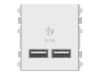 Ảnh của 8432USB_WE - Hạt Ổ Cắm USB 2 Port 2.1A Màu Trắng