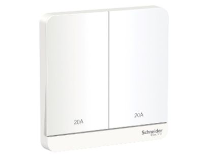 Ảnh của E8332D20N_WE_G19 - Bộ Công Tắc Đôi 2 Cực 20A Size 86x86mm Màu Trắng