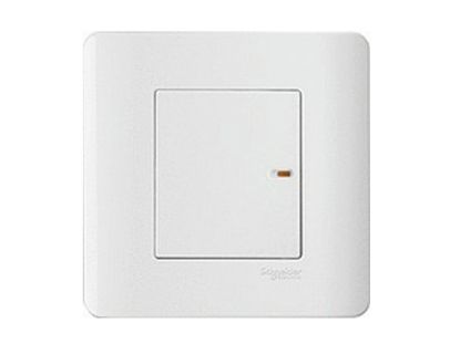 Ảnh của E8431_1_G19 - Bộ Công Tắc Đơn 1 Chiều Có Đèn LED Size 87x87mm Màu Trắng