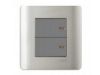 Ảnh của E8432_1_SA_G19 - Bộ Công Tắc Đôi 1 Chiều 16AX Size 87x87mm Màu Xám Bạc