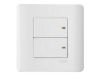 Ảnh của E8432_2_G19 - Bộ Công Tắc Đôi 2 Chiều 16AX Size 87x87mm Màu Trắng