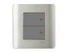 Ảnh của E8432_2_SA_G19 - Bộ Công Tắc Đôi 2 Chiều 16AX Size 87x87mm Màu Xám Bạc