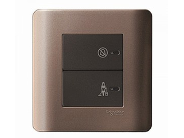 Ảnh của E8432DMS_SZ_G19 - Bộ Công Tắc 2 Chiều "Không Làm Phiền" " Xin Dọn Phòng" Màu Đồng