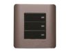 Ảnh của E8433_2_SZ_G19 - Bộ Công Tắc Ba 2 Chiều Size 87x87mm Màu Đồng