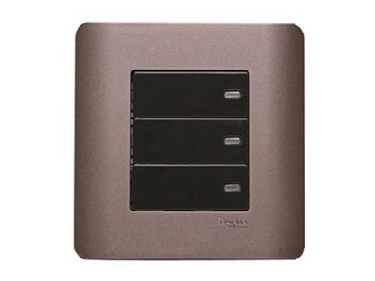 Ảnh của E8433_2_SZ_G19 - Bộ Công Tắc Ba 2 Chiều Size 87x87mm Màu Đồng