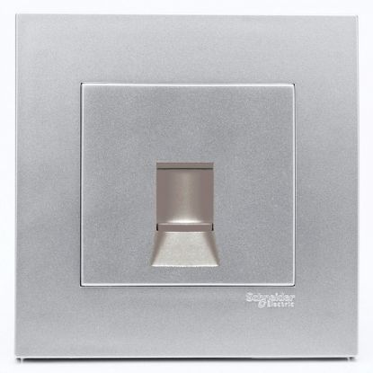 Ảnh của KB31RJ5E_AS - Bộ Ổ Cắm Mạng Đơn Cat5e Size 86x86mm Màu Xám Bạc