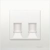 Ảnh của KB32RJ5E_AS - Bộ Ổ Cắm Mạng Đôi Cat5e Size 86x86mm Màu Xám Bạc