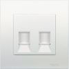 Ảnh của KB32RJ6 - Bộ Ổ Cắm Mạng Đôi Cat6e Size 86x86mm Màu Trắng