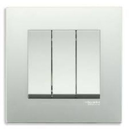 Ảnh của KB33_1_WE - Bộ Công Tắc Ba 1 chiều 16AX Size 86x86mm Màu Trắng