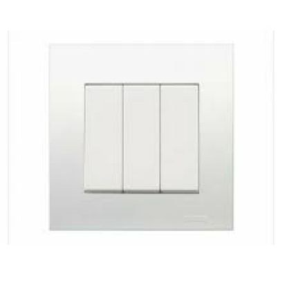 Ảnh của KB33_WE_G19 - Bộ Công Tắc Ba 2 chiều 16AX Size 86x86mm Màu Trắng