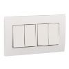 Ảnh của KB34S_WE_G19 - Bộ Công Tắc Bốn 2 chiều 10AX Size 86x86mm Màu Trắng