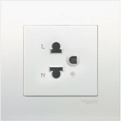 Ảnh của KB426UEST_G19 - Bộ Ổ Cắm Đơn 3 Chấu 16A Size 86x86mm Màu Trắng