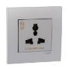 Ảnh của KB413S_AS_G19 - Bộ Ổ Cắm Đơn Đa Năng 3 Chấu 13A Size 86x86mm Màu Xám Bạc