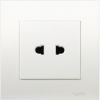 Ảnh của KB426US_WE - Bộ Ổ Căm Đơn 2 Chấu 10A Size 86x86mm Màu Trắng