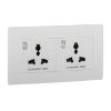Ảnh của KBT413S_WE_G19 - Bộ Ổ Cắm Đôi Đa Năng 3 Chấu 13A Màu Trắng