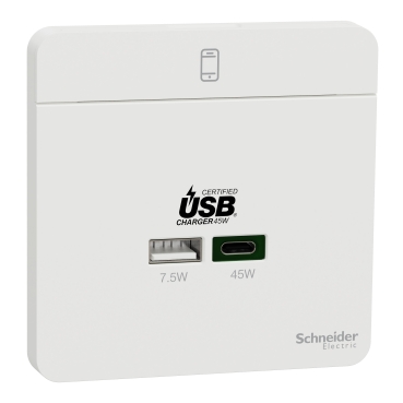 Ảnh của E832USB45_WE - Bộ Ổ Xạc USB Type A+C 45W  Màu Trắng