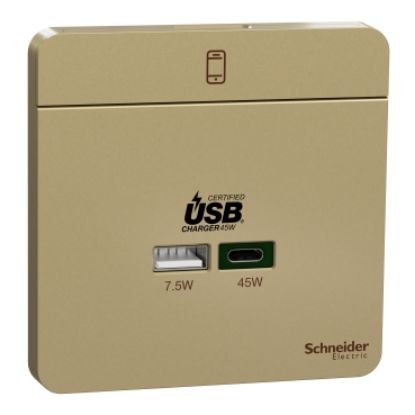 Ảnh của E832USB45_WG - Bộ Ổ Xạc USB Type A+C 45W  Màu Vàng Kim