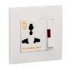 Ảnh của KB113LSN_WE - Ổ Cắm Đa Năng Có Công Tắc Led 13A Màu Trắng