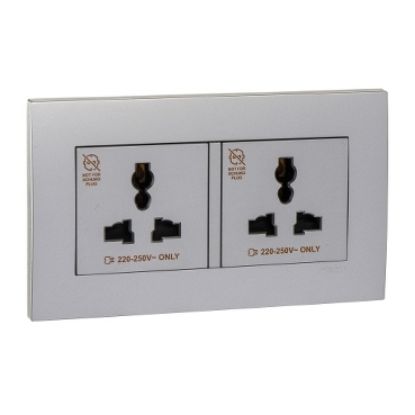 Ảnh của KBT413S_AS_G19 - Bộ Đôi Ổ Cắm Đa Năng Màu Xám Bạc