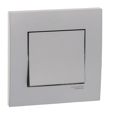 Ảnh của KB31_1_AS_G19 - Bộ Công Tắc Đơn 1 Chiều 16AX Size 86x86mm Màu Xám Bạc