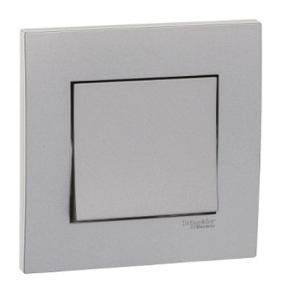 Ảnh của KB31_1_AS_G19 - Bộ Công Tắc Đơn 1 Chiều 16AX Size 86x86mm Màu Xám Bạc