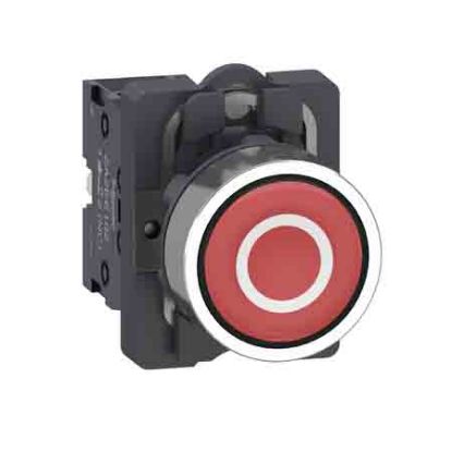 Ảnh của Nút nhấn Schneider XA2AA4322 1NC red gắn nhãn