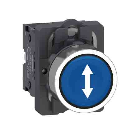 Ảnh của Nút nhấn Schneider XA2AA6511 1NO Blue gắn nhãn