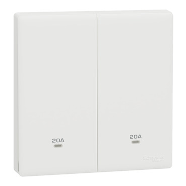 Ảnh của Công tắc đôi máy lạnh Schneider KBN32D20N_WE 20A