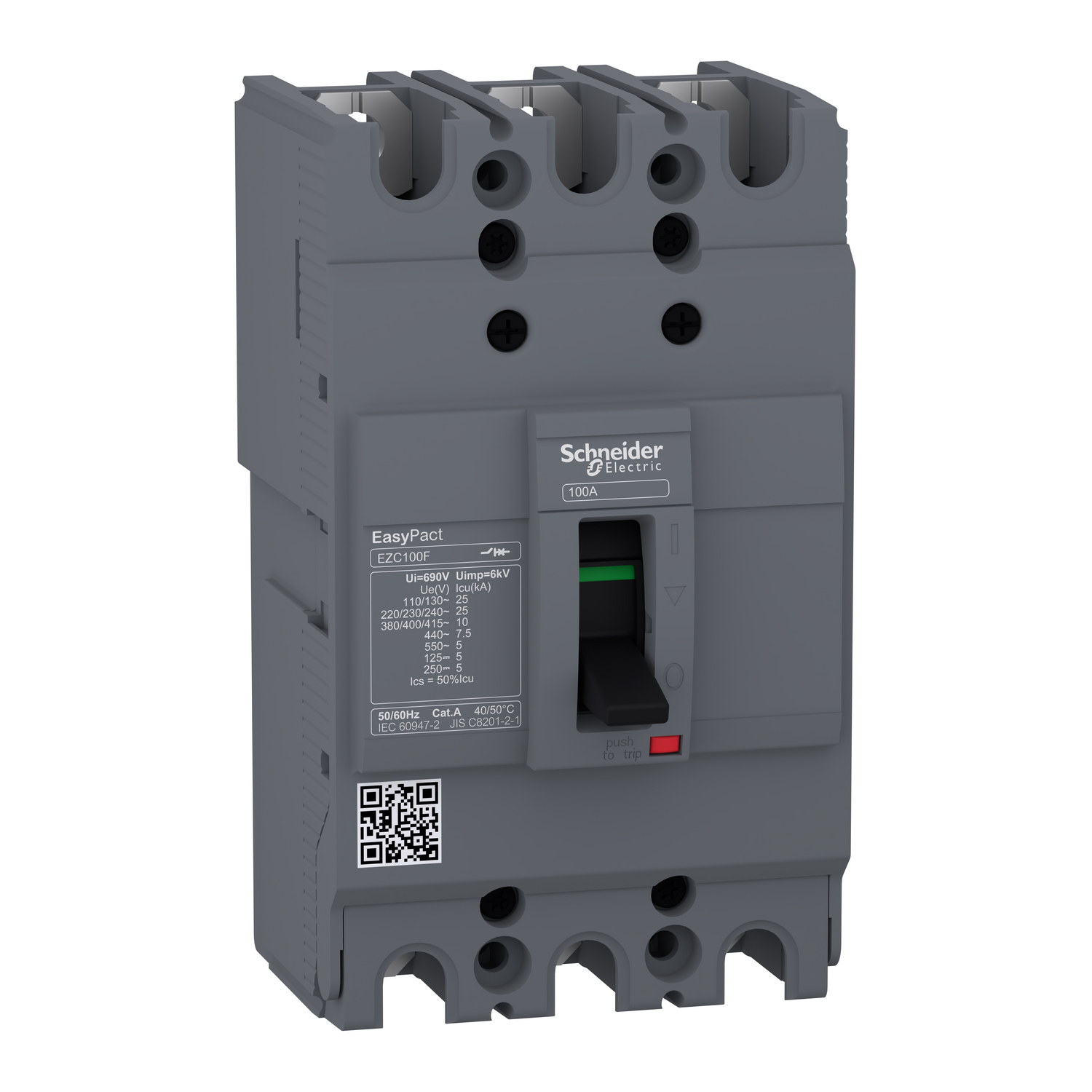 Ảnh của EZC100F3063 - Aptomat khối MCCB Schneider Electric  3P 63A 10kA/415V